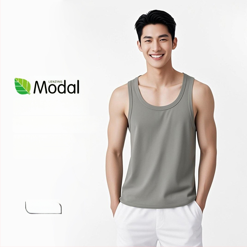 Vesta so širokými ramenami, okrúhly výstrih, Ecocos tkanina, vlákno regenerovanej celulózy, leto