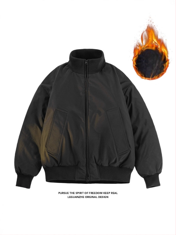 Мъжко авиаторско бомбър яке със свободна кройка, цип за закопчаване, пълнеж от полиестер и стандартна дебелина