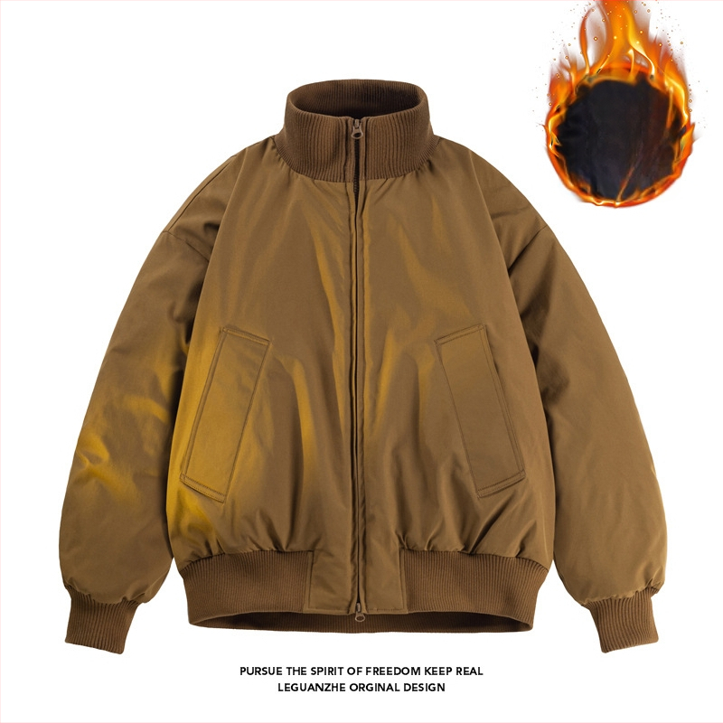 Мъжко авиаторско бомбър яке със свободна кройка, цип за закопчаване, пълнеж от полиестер и стандартна дебелина