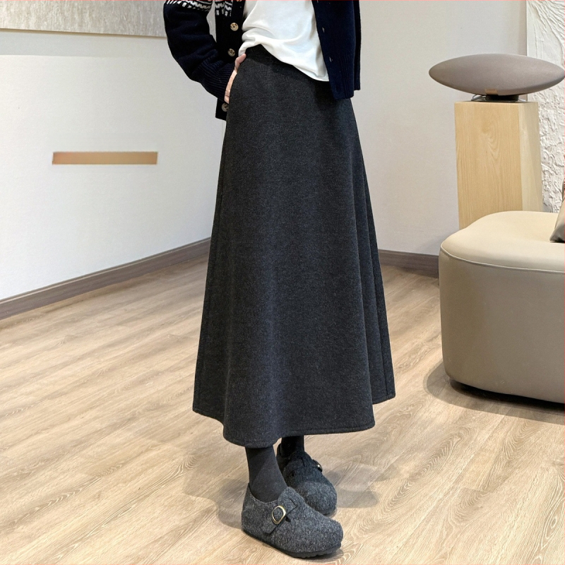 Plisovaná midi sukňa, polyester farbený priadzami, 2025 zima, Elegantný mestský štýl