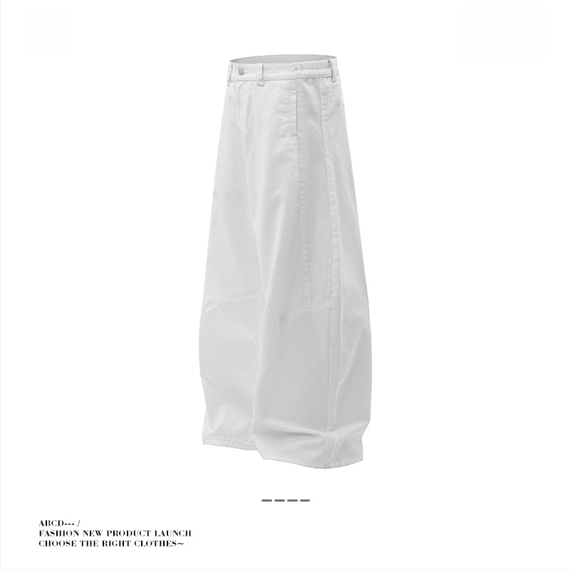 Džíny s voľným strihom, široké nohavice, stredný pás, 100% bavlna, kolážový dizajn, unisex