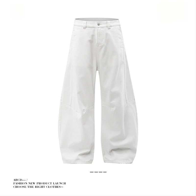 Džíny s voľným strihom, široké nohavice, stredný pás, 100% bavlna, kolážový dizajn, unisex