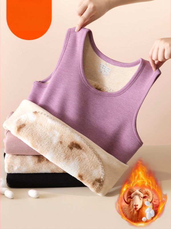 Dámska vesta z kašmíru s fleecovou podšívkou, okrúhly výstrih, voľný strih, jednobarevná, dĺžka 50–65 cm, jeseň 2024