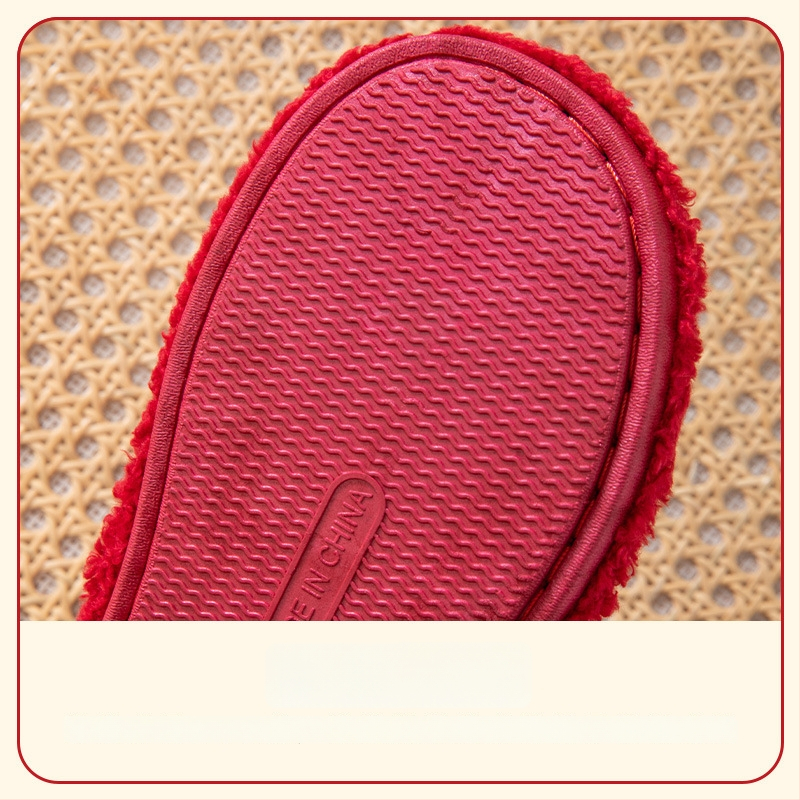 Svadobné Fly-Toe papuče pre páry, vrchnok z velúru, podrážka PVC, bežná hrúbka, vhodné pre zimu, jar a jeseň