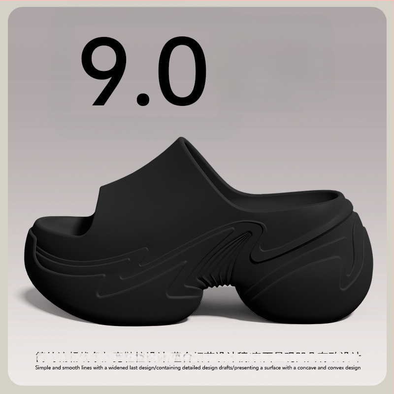 Dámske EVA platfórmové papuče na zvýšenie výšky, protišmykové, 8–11 cm hrubá podrážka, vstrekované EVA, letná obuv