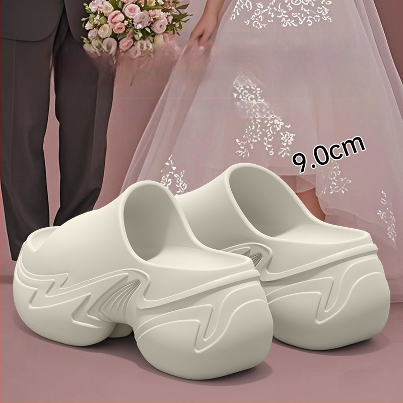 Dámske EVA platfórmové papuče na zvýšenie výšky, protišmykové, 8–11 cm hrubá podrážka, vstrekované EVA, letná obuv