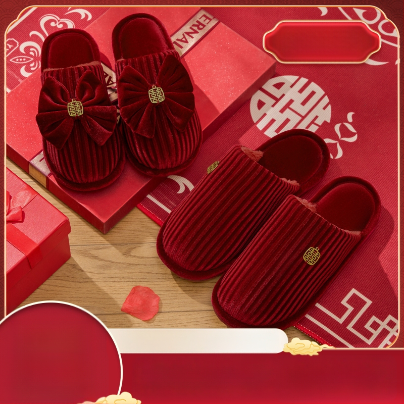 Unisex domáce papuče na zimu, Toe-loop dizajn, velúrový vrchnok, PVC podrážka, zvyšovanie výšky, teplé, protišmykové, uzavretá špička