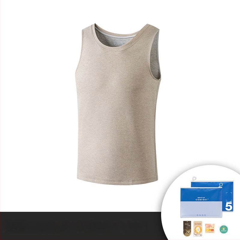 Pánska termálna vesta z viskózy, flísová podšívka, dvojitá vrstva, okrúhly výstrih, zamatový dotyk