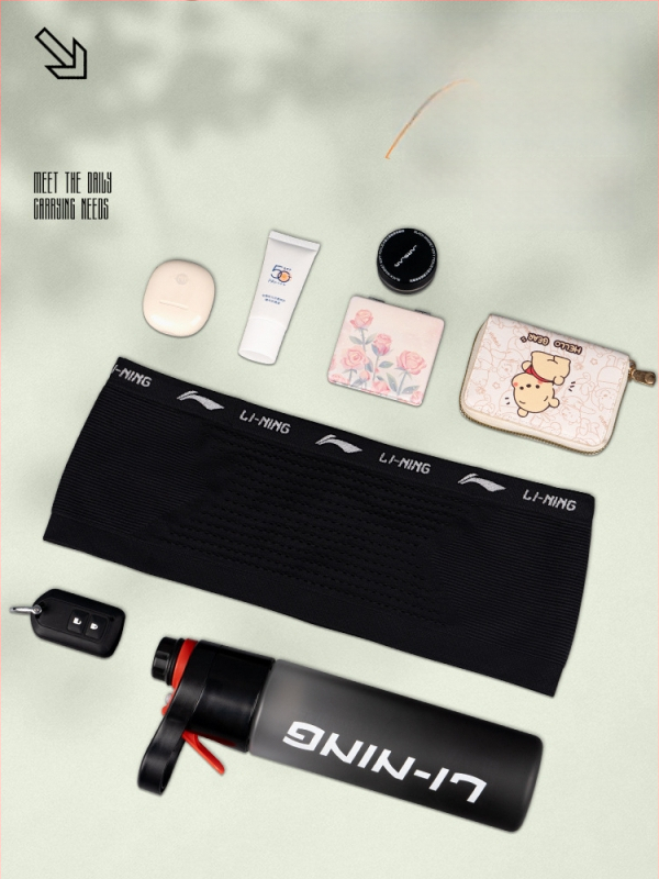 Li Ning unisex bedrová taška na beh pre vonkajšie športy - polyesterové vlákno, priedušná, rozšíriteľná, suché/mokré oddelenie