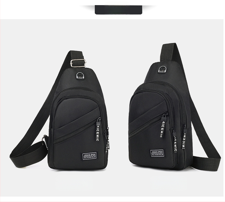 Pánska hrudná taška s ramenným popruhom, Oxford látka, Model T7003#, Znižovanie zaťaženia, Polyesterová podšívka