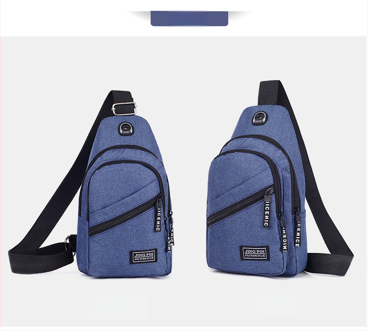 Pánska hrudná taška s ramenným popruhom, Oxford látka, Model T7003#, Znižovanie zaťaženia, Polyesterová podšívka