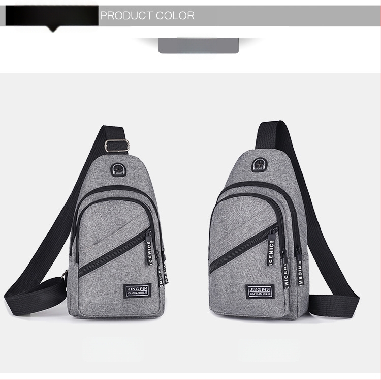 Pánska hrudná taška s ramenným popruhom, Oxford látka, Model T7003#, Znižovanie zaťaženia, Polyesterová podšívka