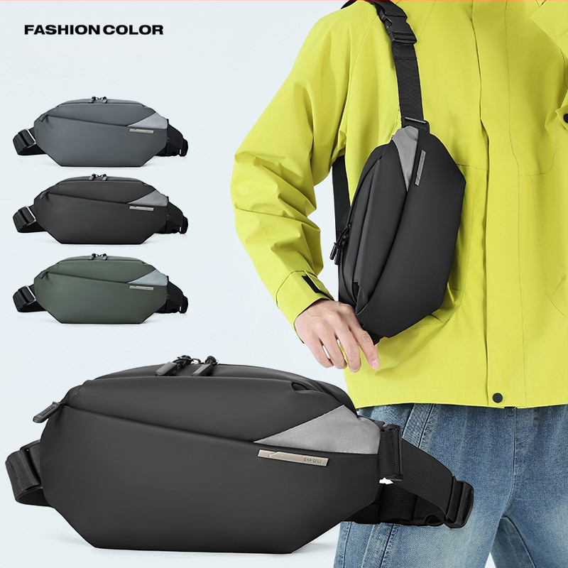 Pánska taška cez telo v ulicnom štýle, Oxford látka, na každodenné použitie