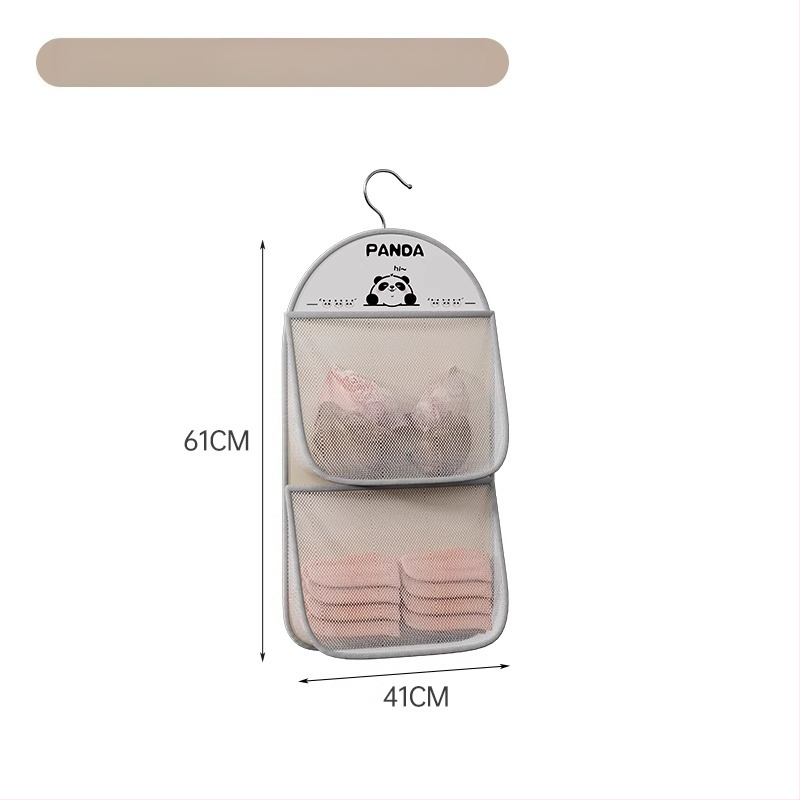 Kockovitá sieťová úložná taška – nástenný organizér na spodné prádlo, ponožky a kozmetiku