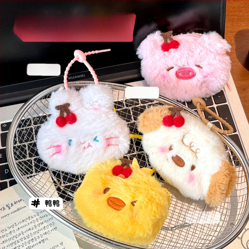 Mincovník z plyšu, kreslený vzor, neformálny cestovný štýl, 1 sklad, hmotnosť 14 g