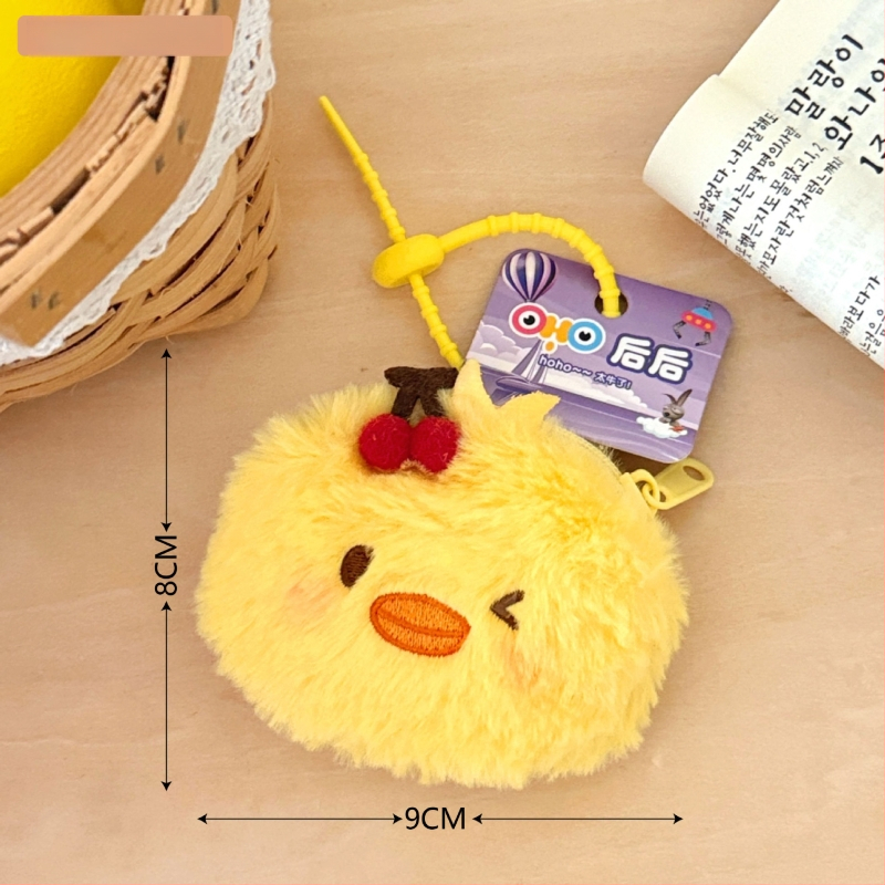 Mincovník z plyšu, kreslený vzor, neformálny cestovný štýl, 1 sklad, hmotnosť 14 g