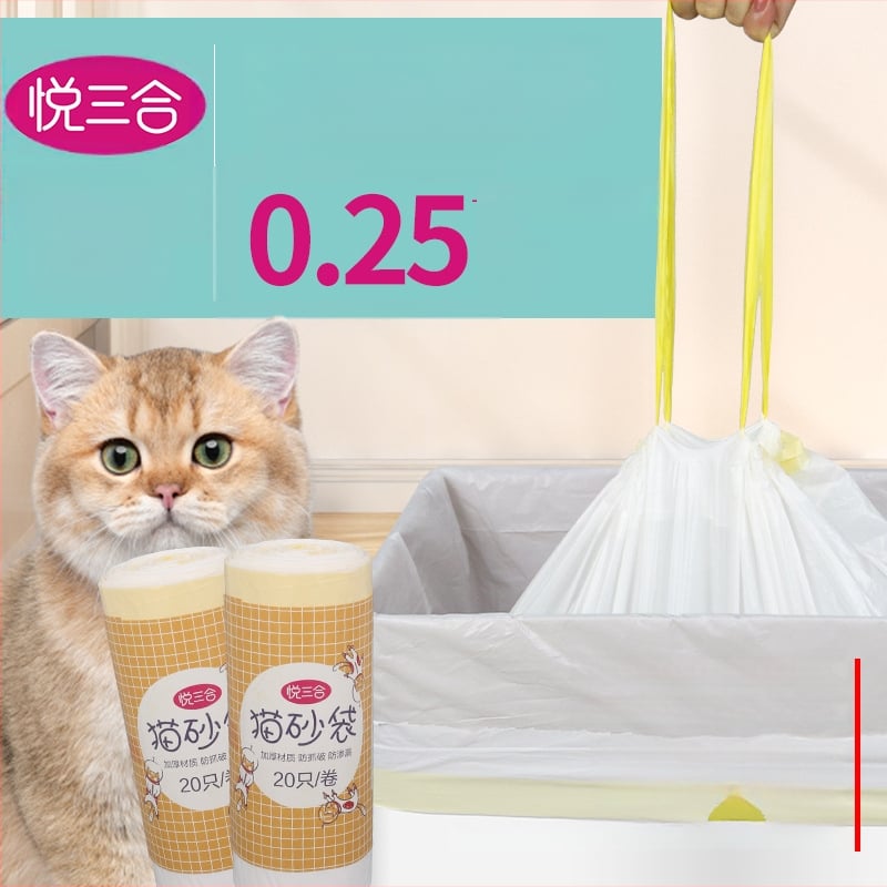 Vrecká na odpadky z mačacej toalety, zosilnené, kontinuálny kotúč, HDPE/LDPE, vhodné pre inteligentné automatické mačacie WC