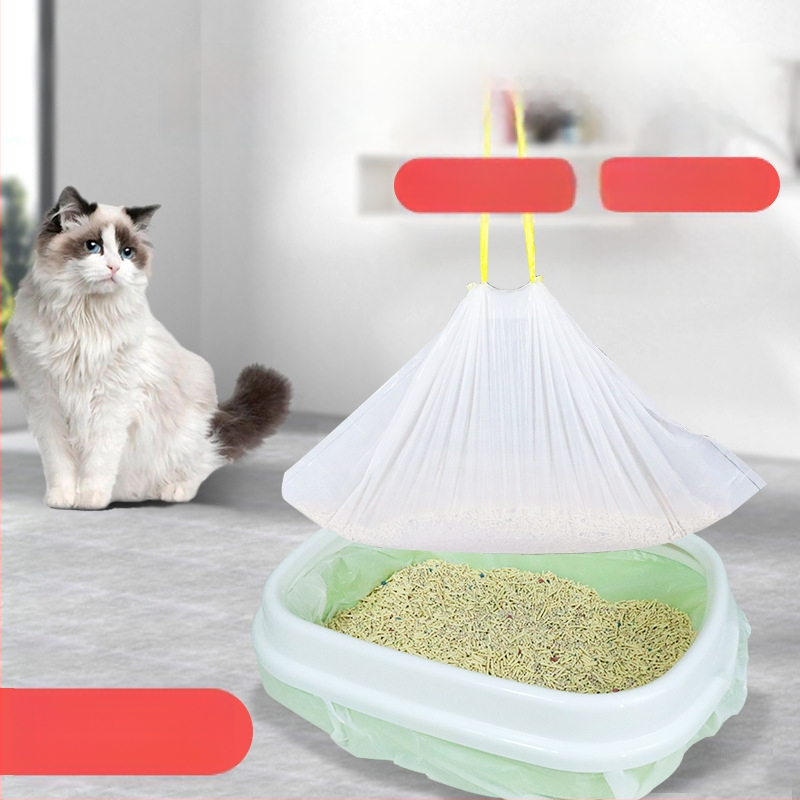 Veľké jednorazové tašky na mačací záchod - rolované, PE materiál, hrubé