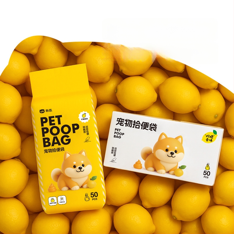 Dvojvrstvové vrecia na exkrementy pre domáce zvieratá, jednorazové, hrubé PE, Ju Miao AL1002, Pôvod Čína