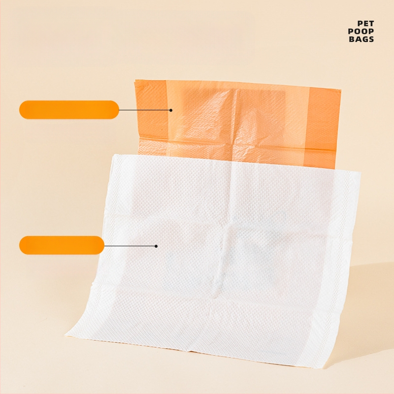 Vrecká na psie exkrementy, dvojvrstvové, pevné, prenosné, vodou rozložiteľný papier, plochý otvor, Seven Oh