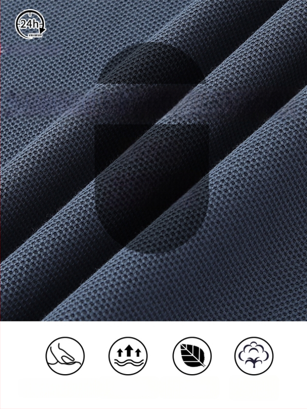 Pánske polo s polovičným zipsom, 96%+ dlhé vlákna bavlny, 300 g ťažká, dlhý rukáv, jednofarebný