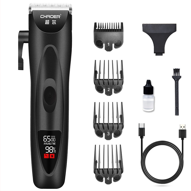 Elektrický grooming kliper pre domáce zvieratá s LCD displejom, model C113, ABS telo, CHAOER, štyri rýchlosti