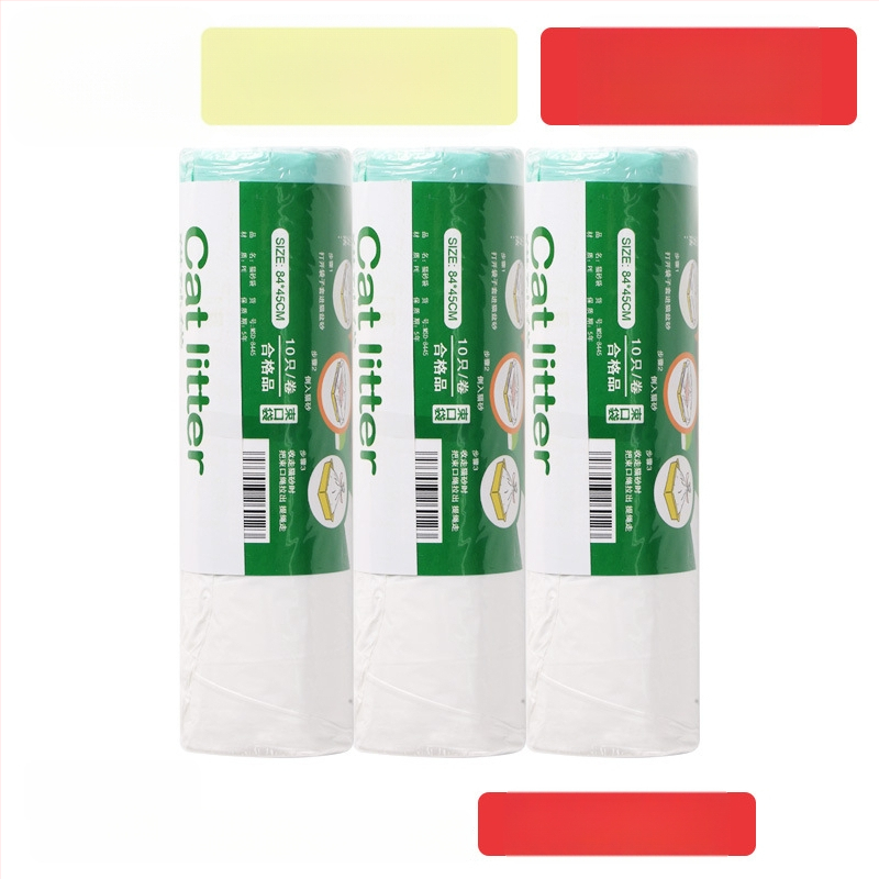 Jednorazové vrecká na mačací obsah do mačacej búdy, hrubý plast, typ kontinuálneho rolovania