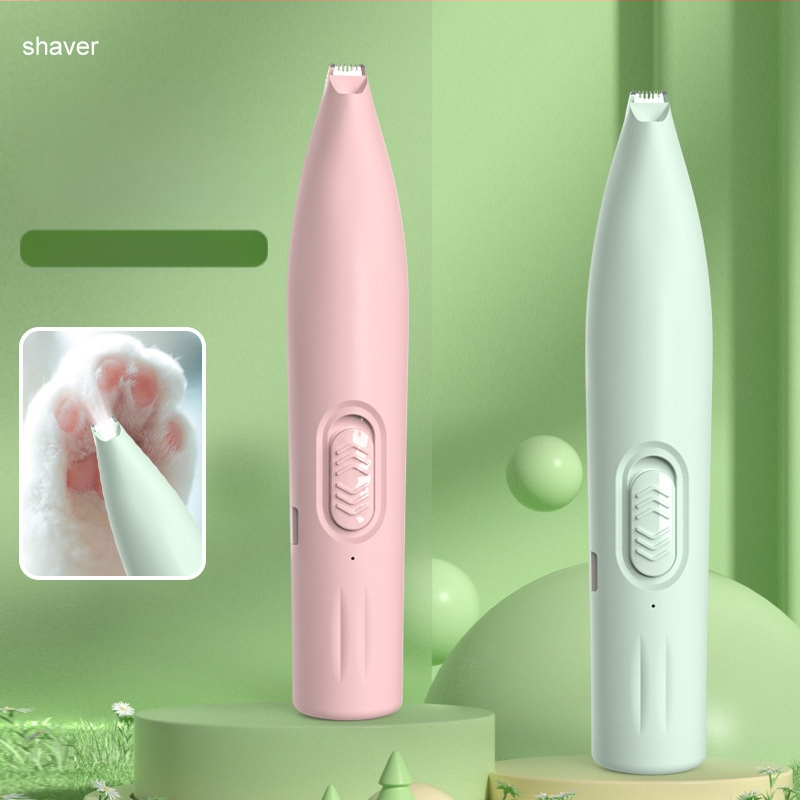 Elektrický zastrihávač srsti pre domáce zvieratá s LED svetlom pre mačky a psy — konštrukcia z ABS + nehrdzavejúcej ocele, značka Three Southern One Wood, určený na strih labiek.