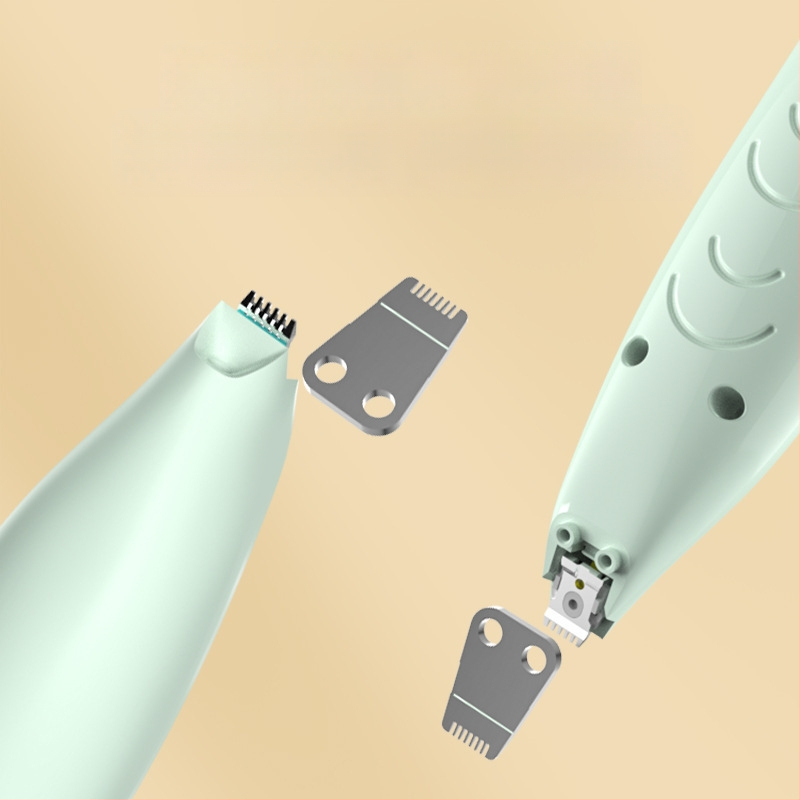 Elektrický zastrihávač srsti pre domáce zvieratá s LED svetlom pre mačky a psy — konštrukcia z ABS + nehrdzavejúcej ocele, značka Three Southern One Wood, určený na strih labiek.