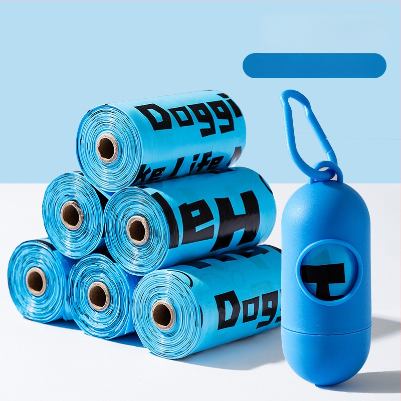 Rolované vrecká na výkaly pre domáce zvieratá, biologicky rozložiteľný materiál, štandardná hrúbka, vhodné pre súkromné značky