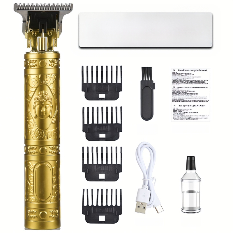 Nabíjateľný kadernícky strojček na vlasy s odnímateľnou, umývateľnou hlavou noža, nerezové čepele, motor s kefou, nízka hlučnosť, na všeobecné použitie