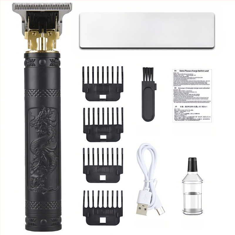 Nabíjateľný kadernícky strojček na vlasy s odnímateľnou, umývateľnou hlavou noža, nerezové čepele, motor s kefou, nízka hlučnosť, na všeobecné použitie