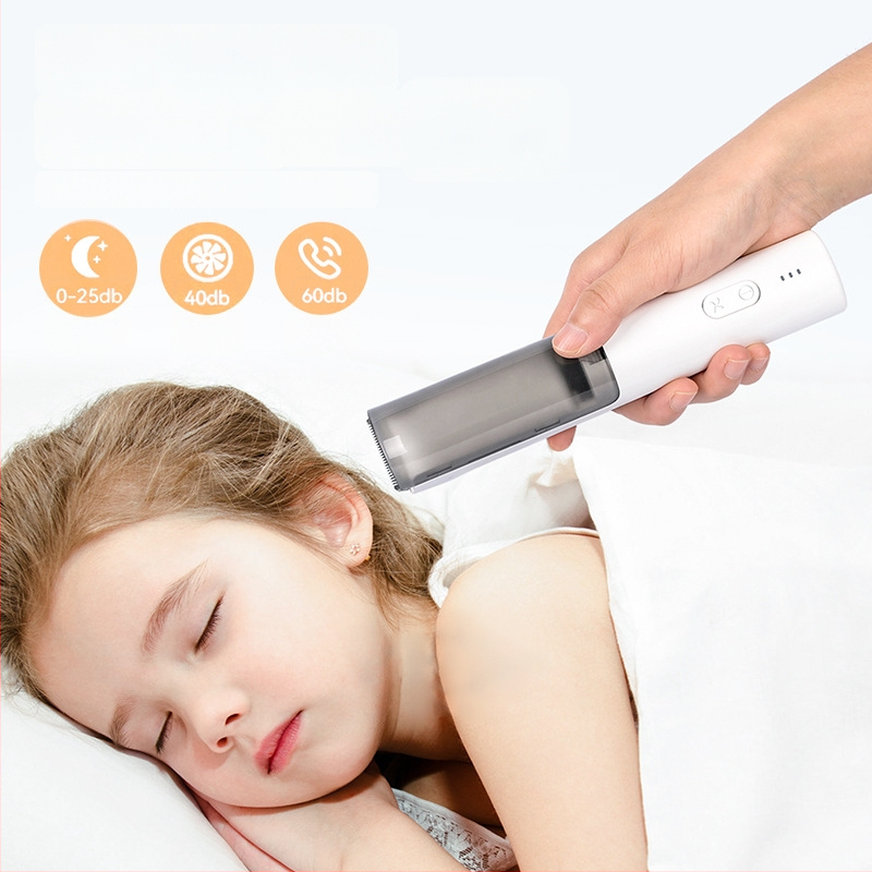 HC-W008 Detský holiaci strojček na vlasy s ultra tichým motorom, vodeodolný, vstavaná batéria, keramické čepele, doba prevádzky 0–1 h