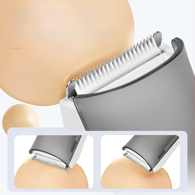 HC-W008 Detský holiaci strojček na vlasy s ultra tichým motorom, vodeodolný, vstavaná batéria, keramické čepele, doba prevádzky 0–1 h