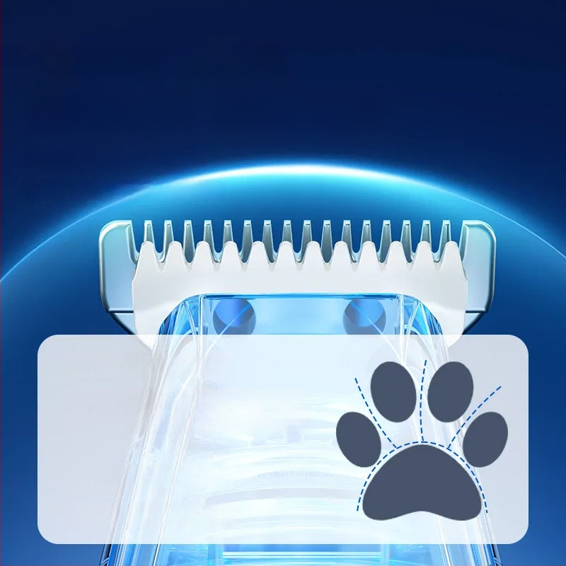 Elektrický strihací stroj pre domáce zvieratá (mačky a psy) – Materiál: ABS+keramika+nerezová oceľ 301; Tichý chod s osvetlením