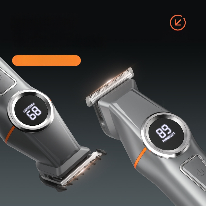 5-v-1 holiaci strojček na vlasy, dvojrýchlostný, plne umývateľný po tele, odnímateľné ostre, z nehrdzavejúcej ocele