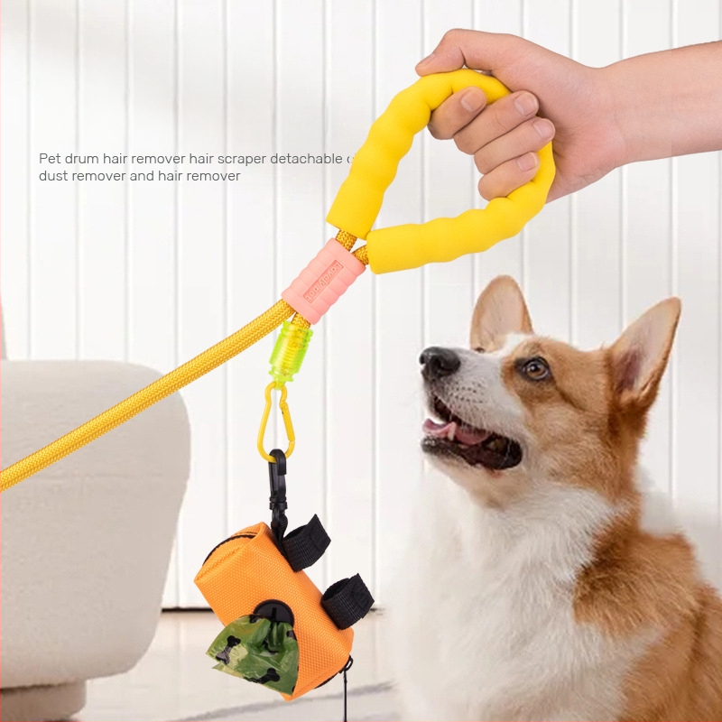 Dávkovač tašiek na exkrementy pre domáce zvieratá s úložným priestorom, prenosný, polyester, štandardná hrúbka