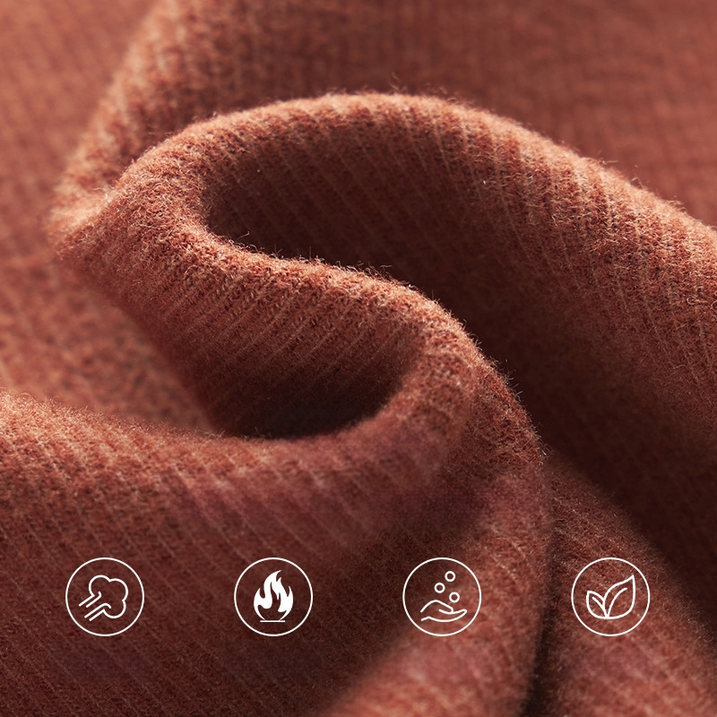 Detská bezšvová športová vesta s vlastným zohrievaním, Derong velúr, kruhový golier, viskoza 61%