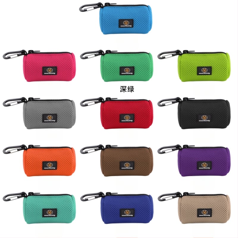 Dispenser na vrecká na psie výkaly, ručný, sieťovaná tkanina, priedušný, vonkajšie použitie