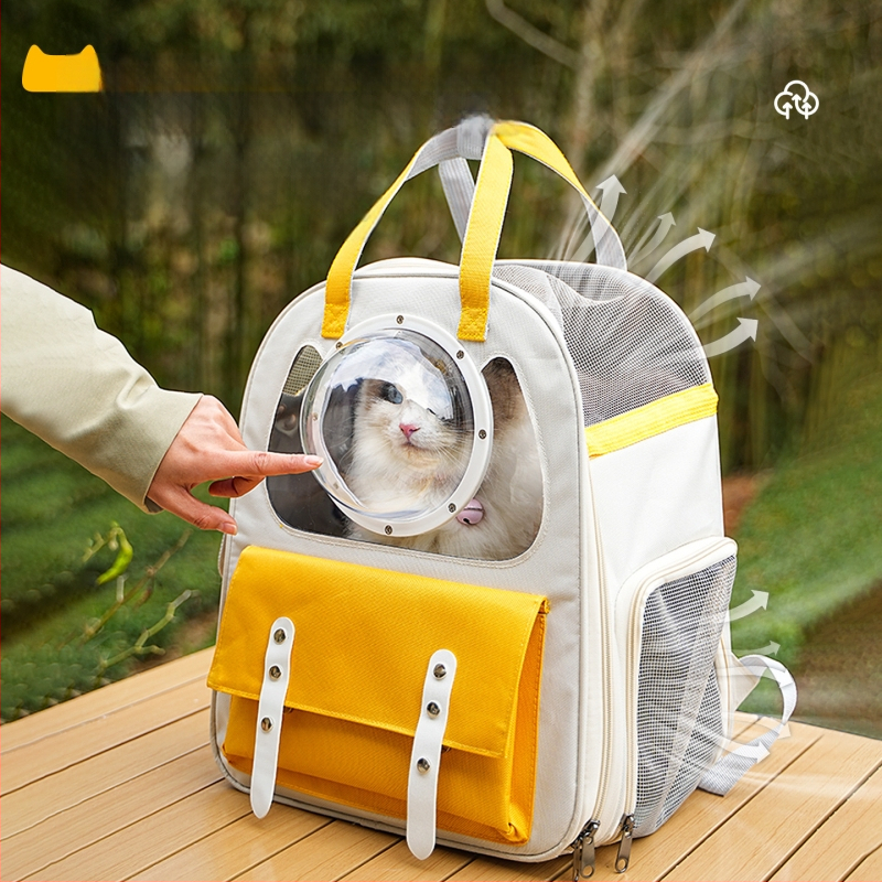 Batoh pre domáce zvieratá s dizajnom vesmírnej kapsuly, veľká kapacita, plastové telo, stredne mäkká tvrdosť