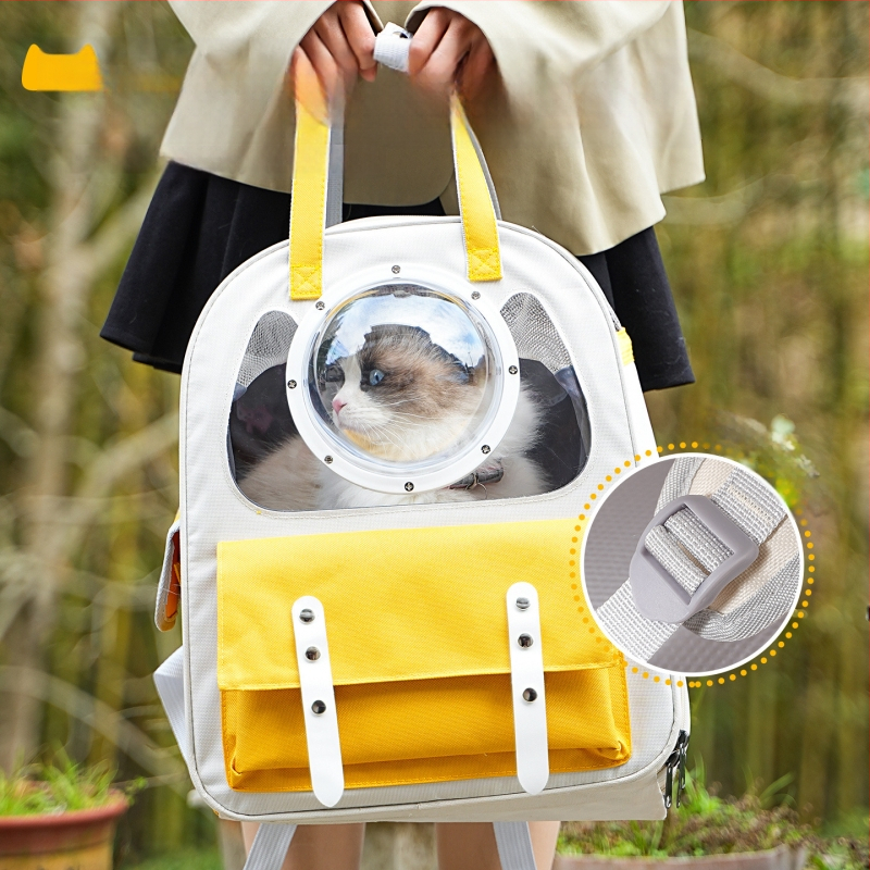 Batoh pre domáce zvieratá s dizajnom vesmírnej kapsuly, veľká kapacita, plastové telo, stredne mäkká tvrdosť