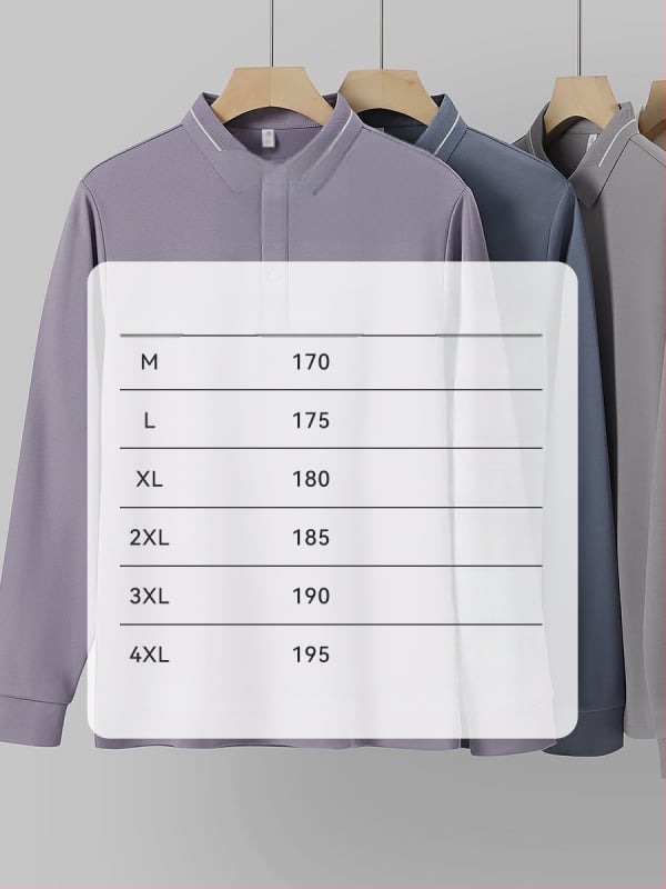 Pánske polo tričko z ovčej vlny, 240 g ťažká fleec, anti-pilling, dlhé rukávy s golierom, jesenný štýl