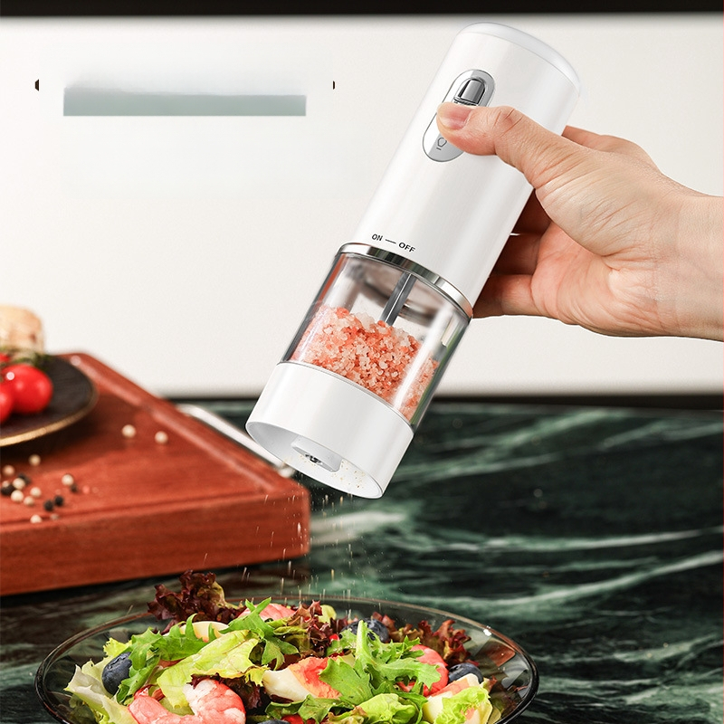 Măcinător electric reîncărcabil pentru piper, cu recipient pentru sare de mare, corp ABS, logo personalizabil, model KYMQ-44B