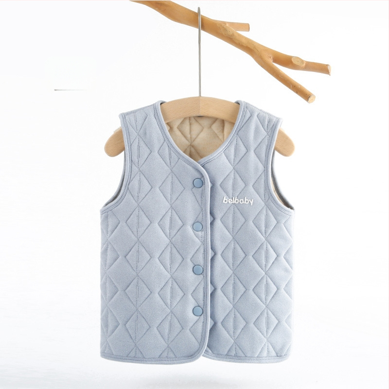 Detský vnútorný kabátový set na jeseň a zimu, 93% polyester, hrubý, teplý, flísová úprava