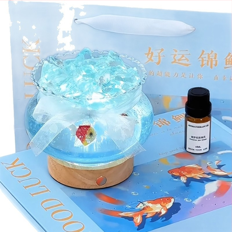 Bubble Fish Jar bezplameňový difuzér vôní – strieborné Jelly Candle, čiastočne ručne vyrobené/čiastočne mechanické spracovanie, Kód produktu YxDdArjR