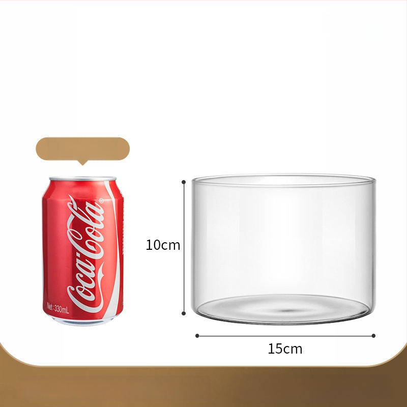 Prozirna staklena vaza za mikro krajolik, cilindrični oblik, borosilikatno staklo, prilagodljivo, Thick Glass