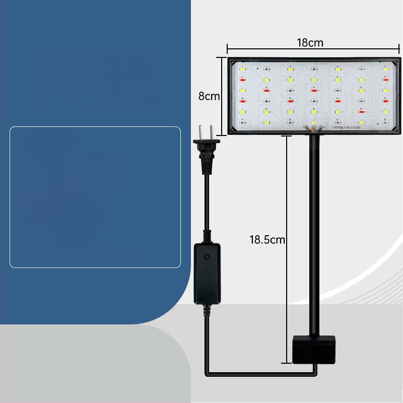 LED lampička do akvária s klipom - odolná striekajúcej vode, úsporná 9W/15W/5W/8W, osvetlenie akvária