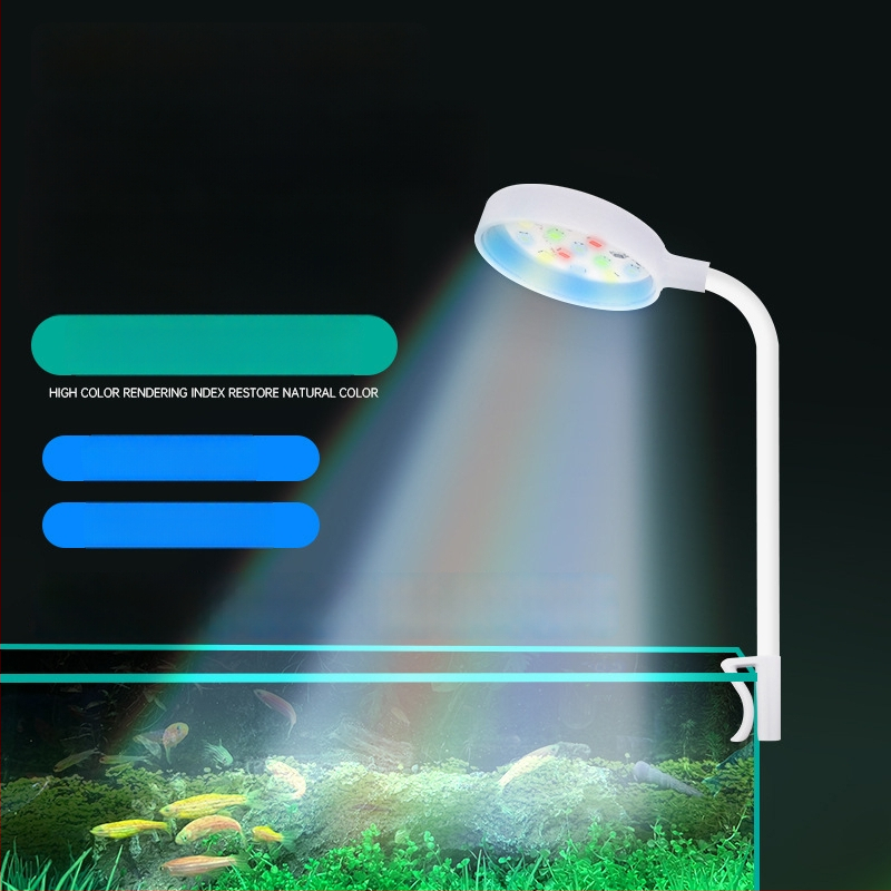 Klip svetlo pre akvárium - LED, USB napájanie, 3W, 70 g, osvetlenie pre rastliny v akváriu