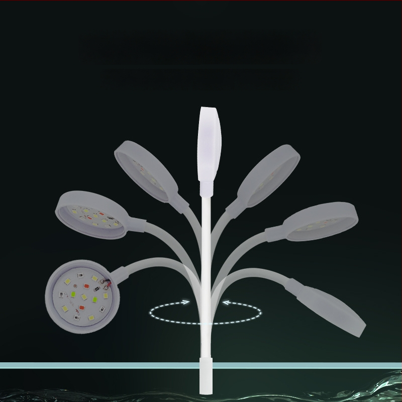 Klip svetlo pre akvárium - LED, USB napájanie, 3W, 70 g, osvetlenie pre rastliny v akváriu