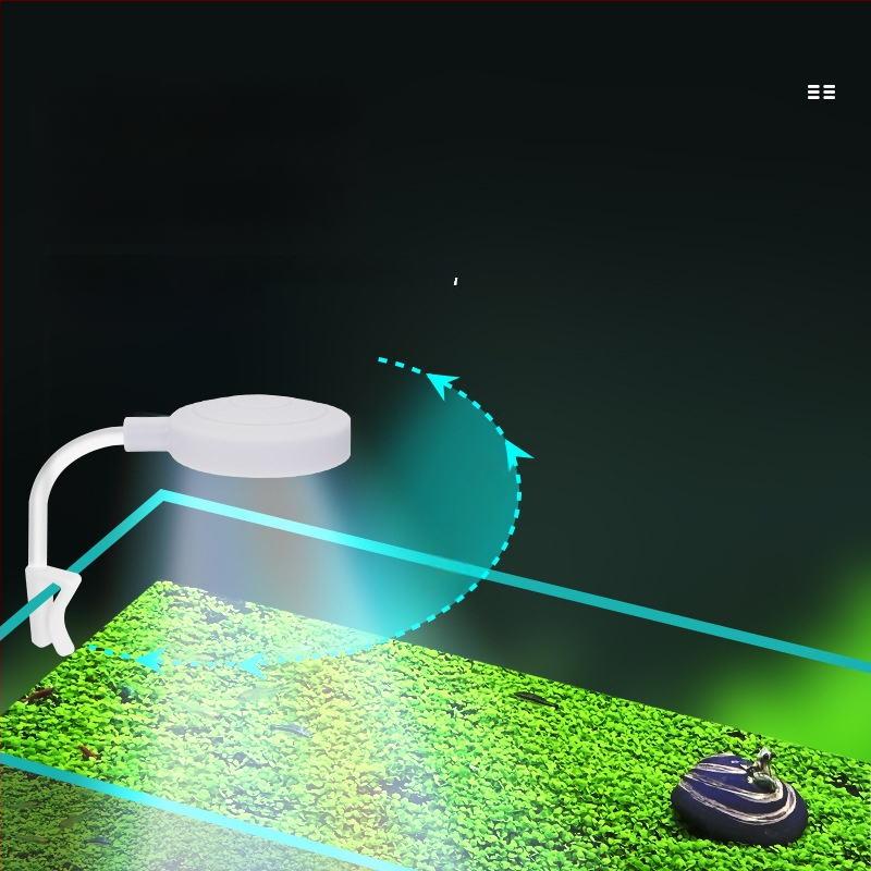 Klip svetlo pre akvárium - LED, USB napájanie, 3W, 70 g, osvetlenie pre rastliny v akváriu